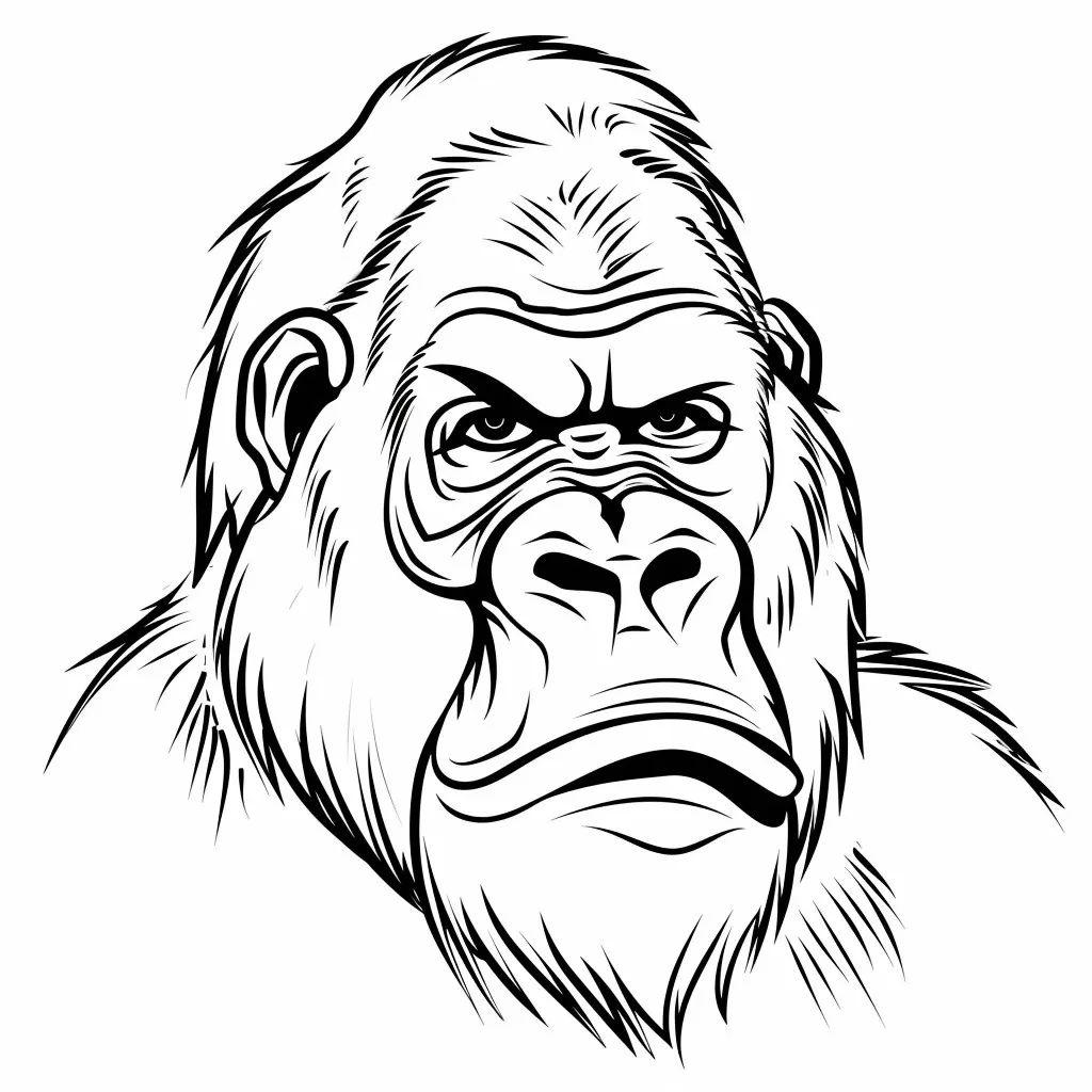 Dibujos para colorear e imprimir Gorilla