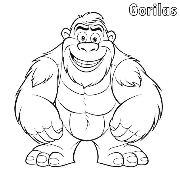 Dibujos para colorear e imprimir Gorilla