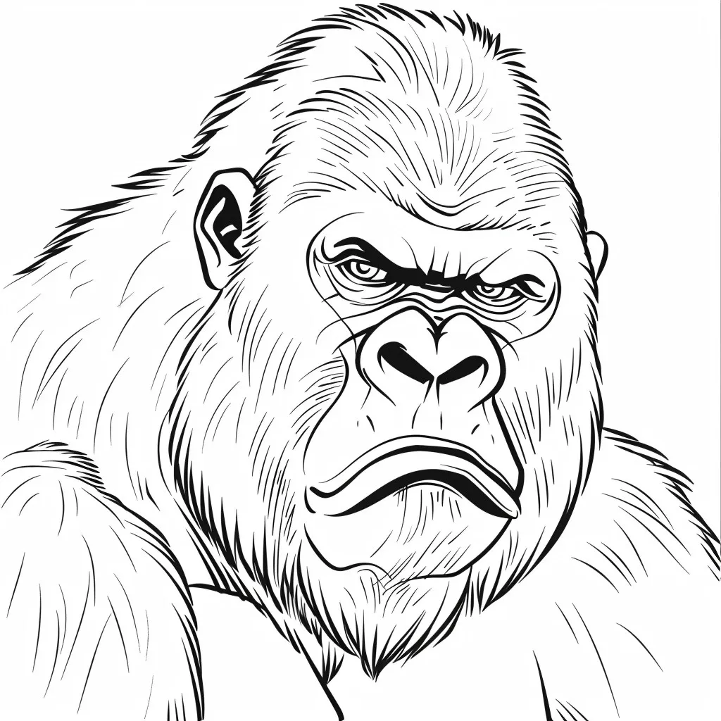 Dibujos para colorear e imprimir Gorilla