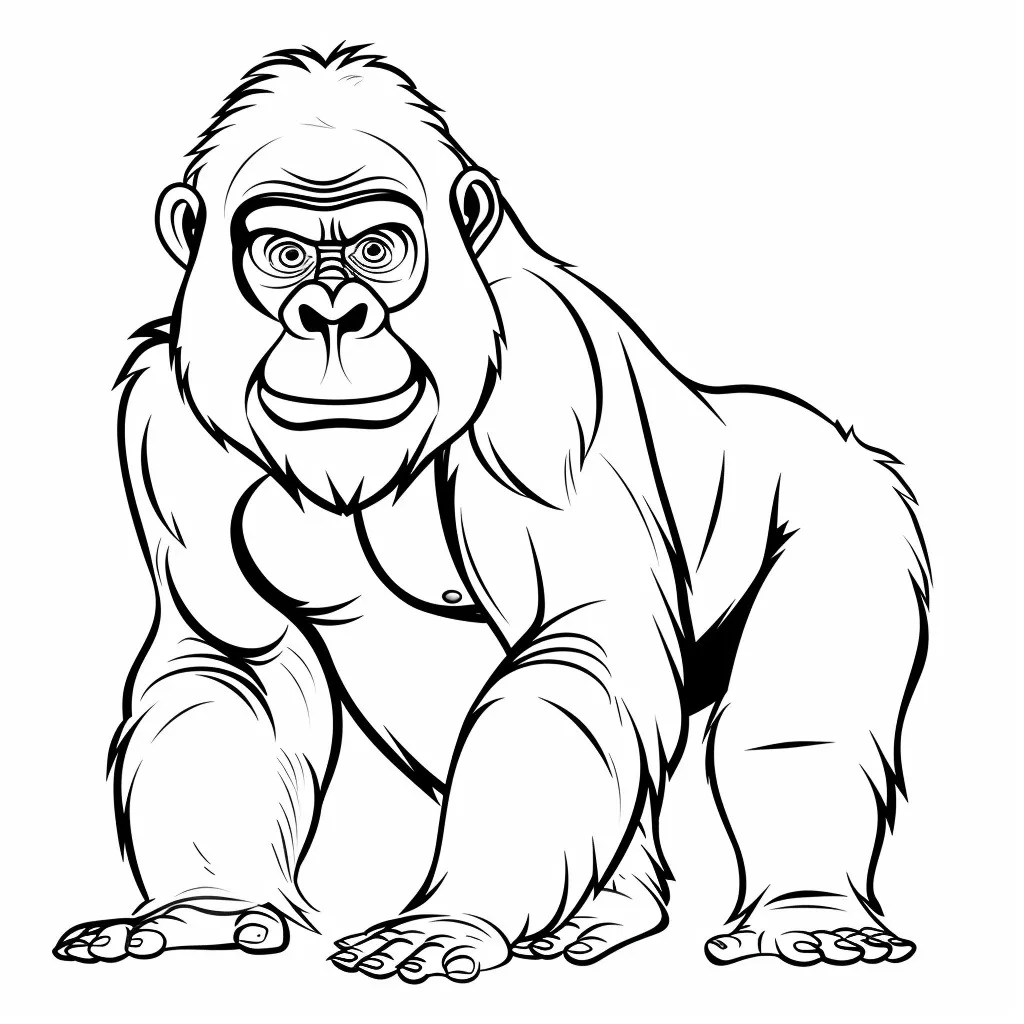 Dibujos para colorear e imprimir Gorilla