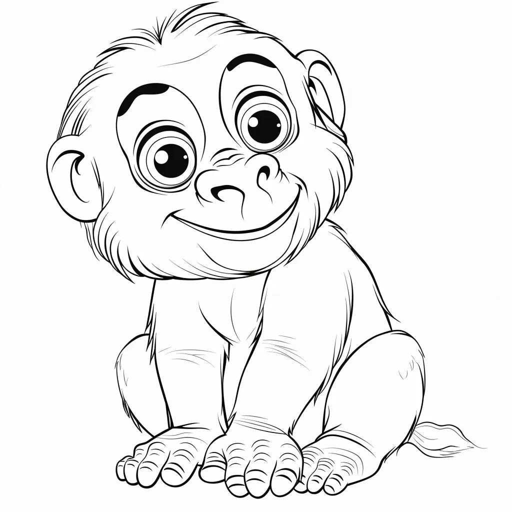 Dibujos para colorear e imprimir Gorilla