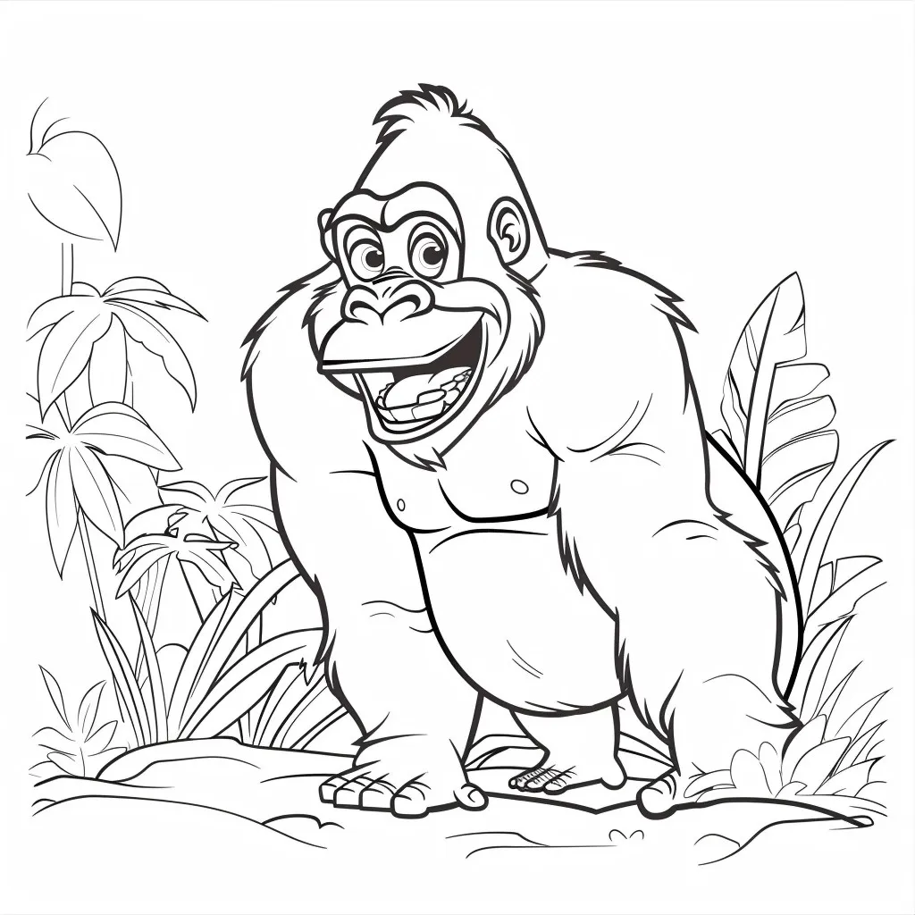 Dibujos para colorear e imprimir Gorilla