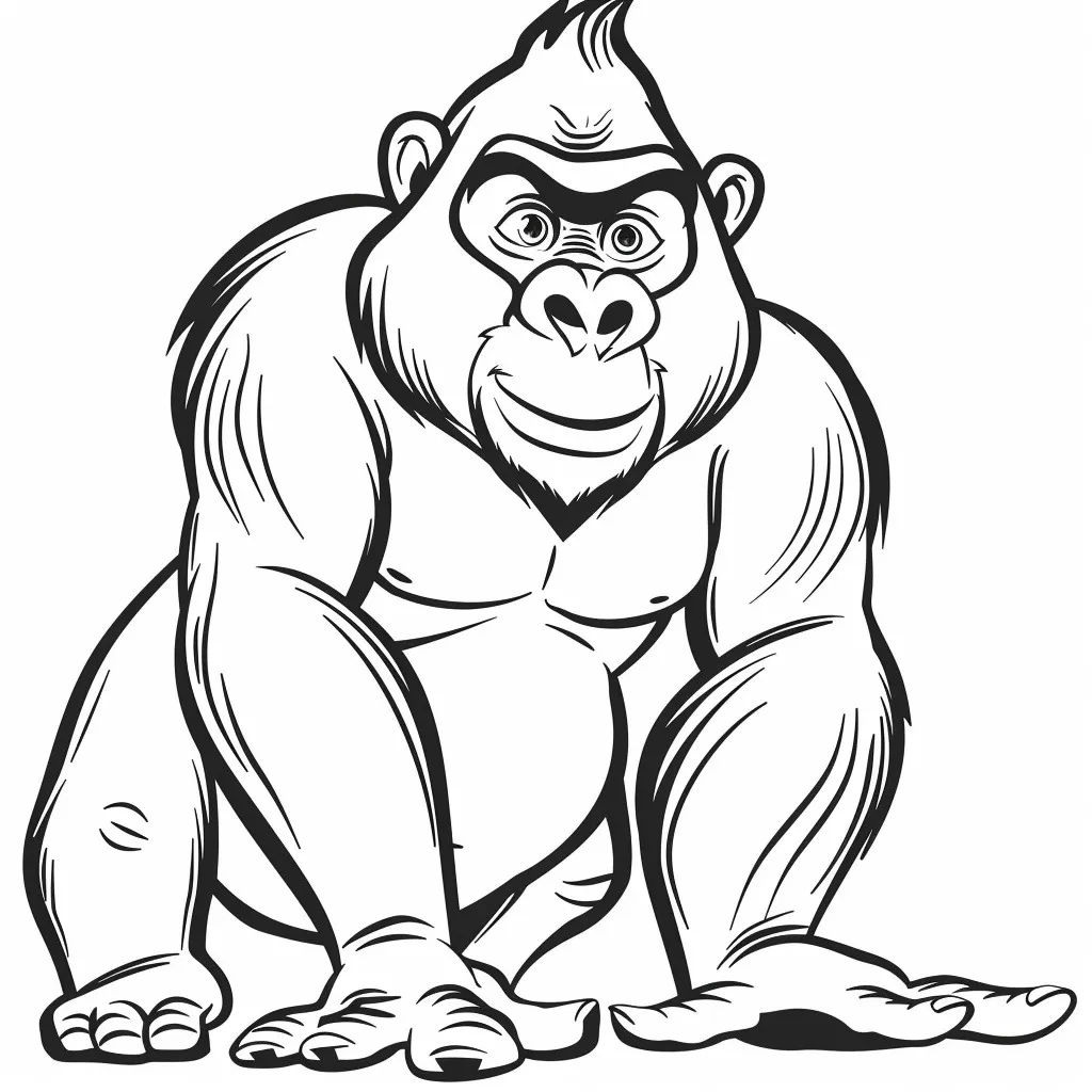 Dibujos para colorear e imprimir Gorilla