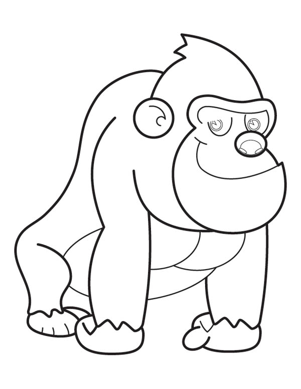 Dibujos para colorear e imprimir Gorilla