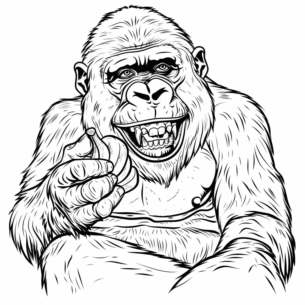 Dibujos para colorear e imprimir Gorilla