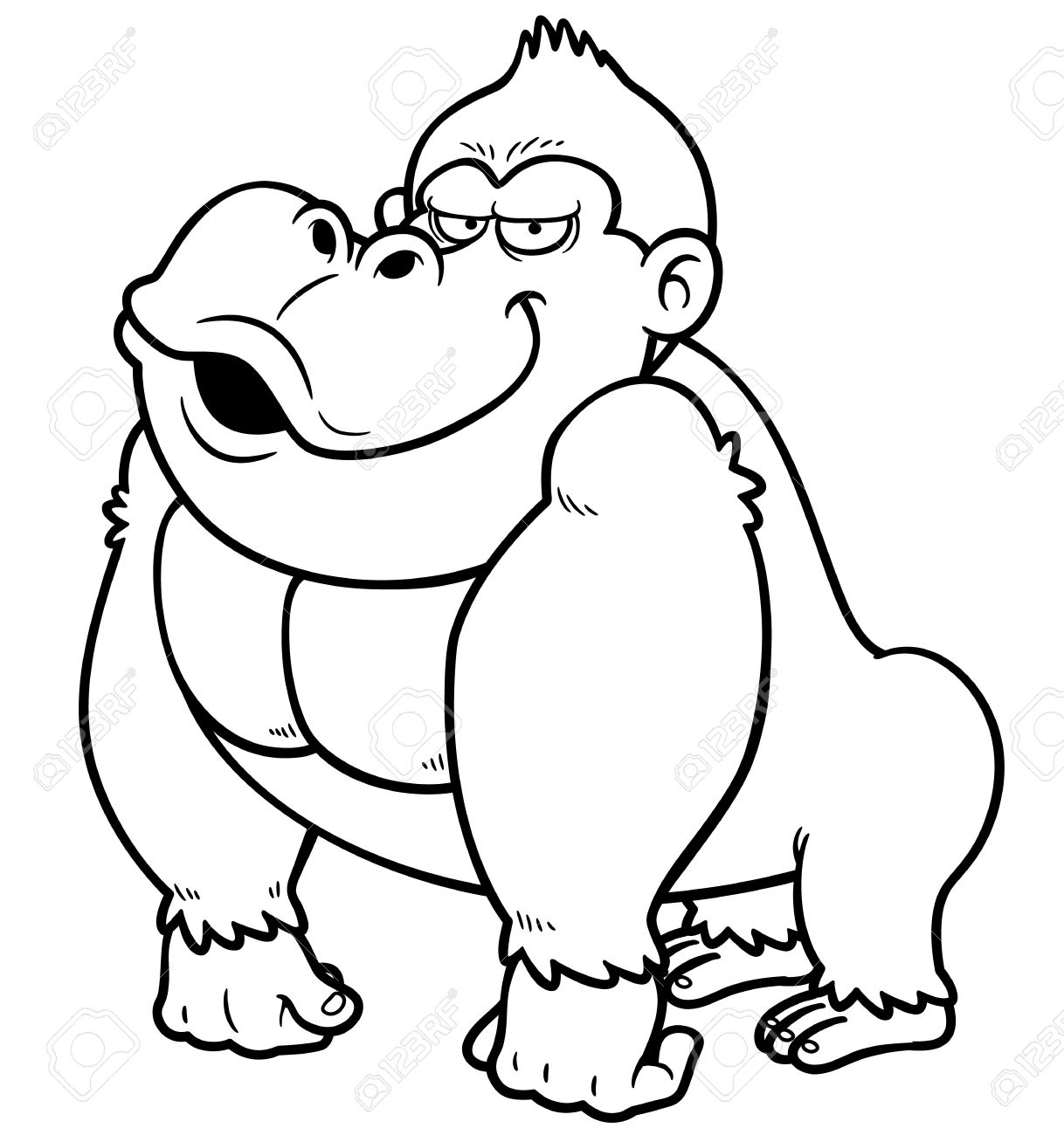 Dibujos para colorear e imprimir Gorilla