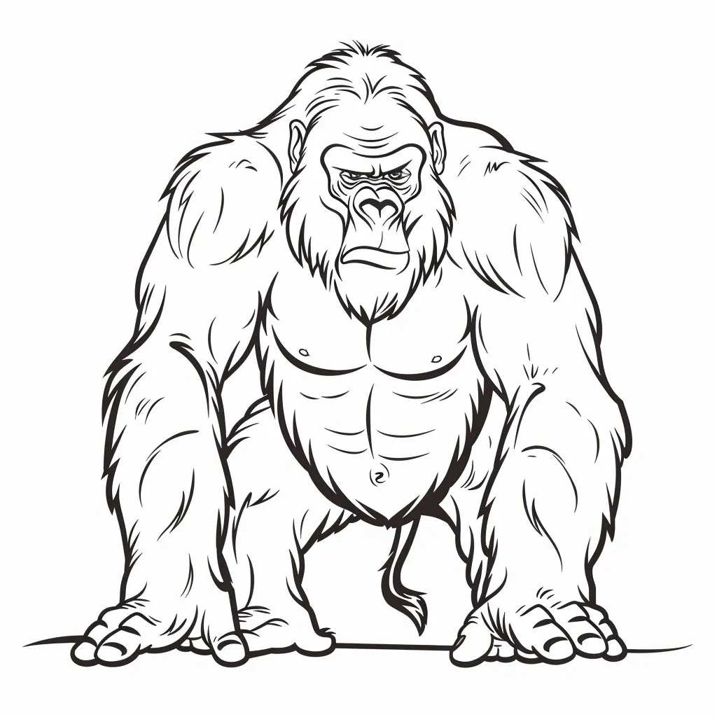 Dibujos para colorear e imprimir Gorilla