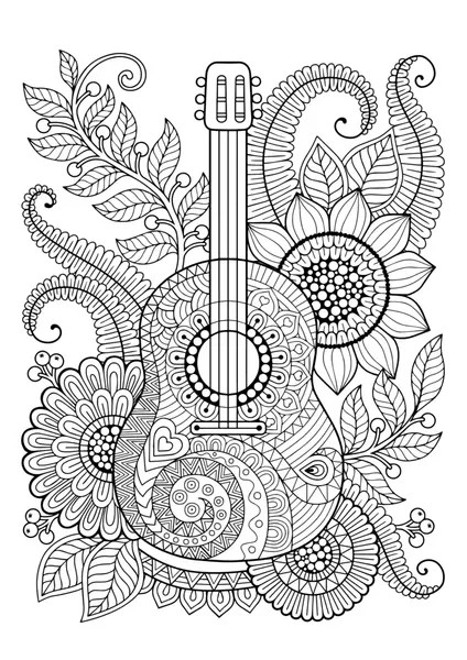 Dibujos para colorear e imprimir Guitar