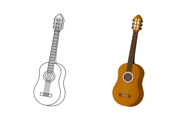 Dibujos para colorear e imprimir Guitar