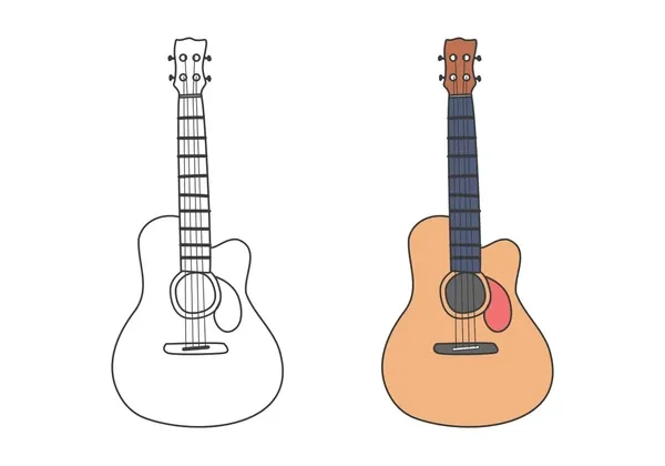 Dibujos para colorear e imprimir Guitar