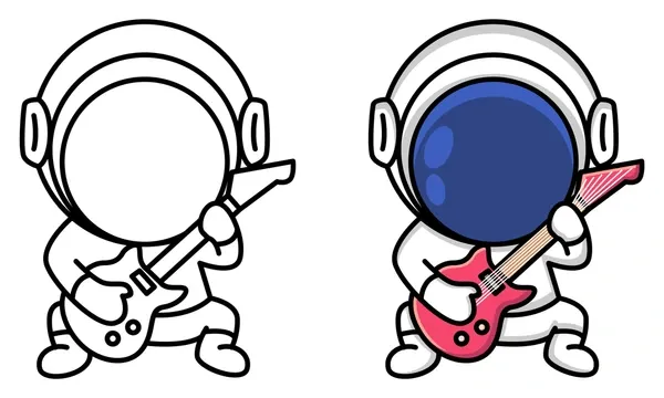 Dibujos para colorear e imprimir Guitar