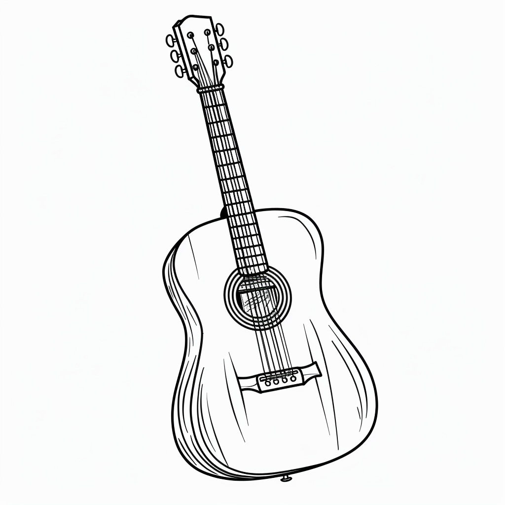 Dibujos para colorear e imprimir Guitar