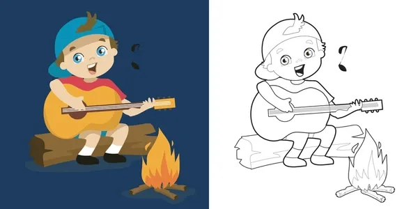 Dibujos para colorear e imprimir Guitar