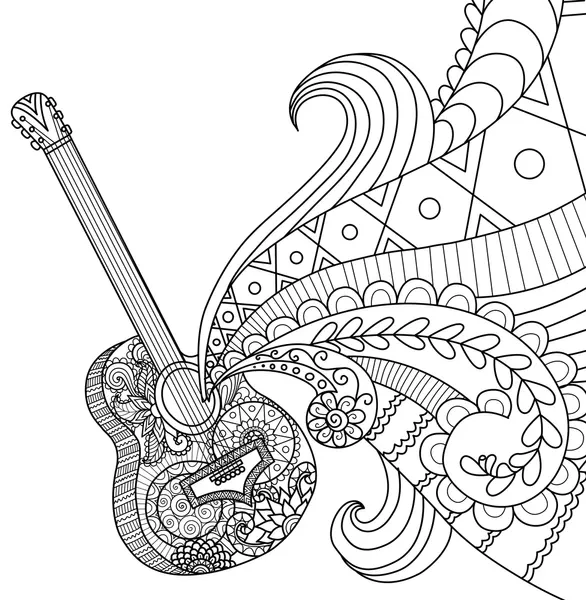 Dibujos para colorear e imprimir Guitar