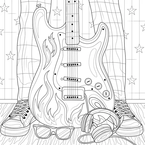 Dibujos para colorear e imprimir Guitar