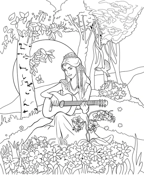 Dibujos para colorear e imprimir Guitar