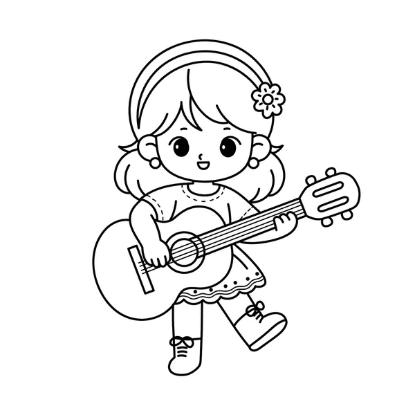 Dibujos para colorear e imprimir Guitar