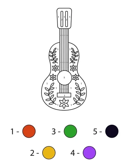 Dibujos para colorear e imprimir Guitar