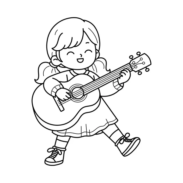 Dibujos para colorear e imprimir Guitar