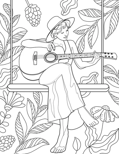 Dibujos para colorear e imprimir Guitar