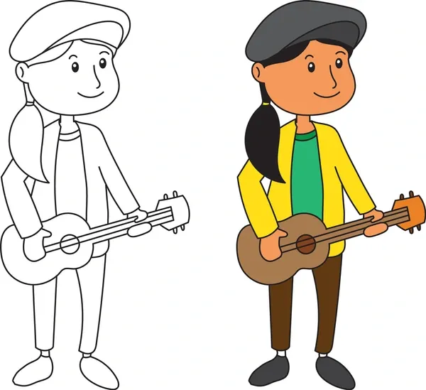 Dibujos para colorear e imprimir Guitar