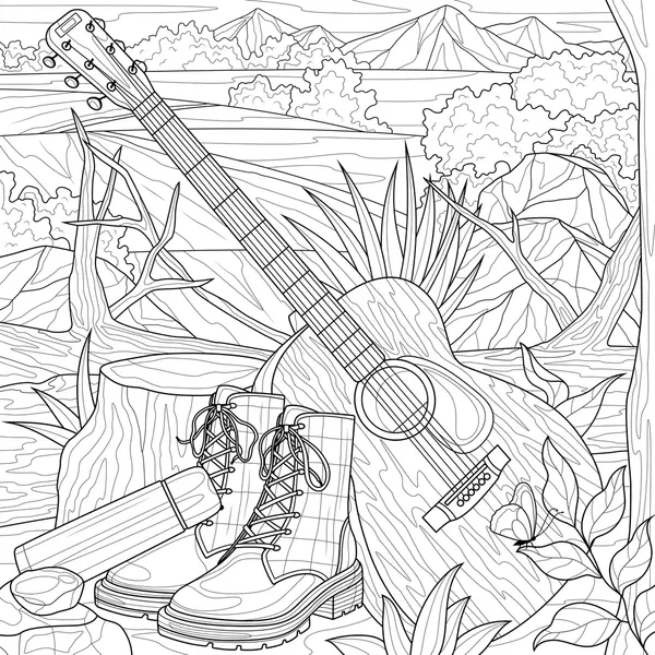 Dibujos para colorear e imprimir Guitar