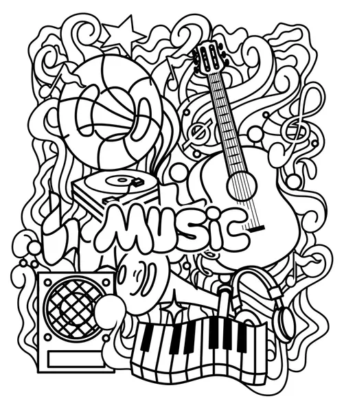 Dibujos para colorear e imprimir Guitar