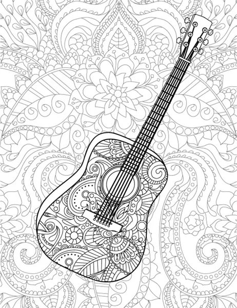 Dibujos para colorear e imprimir Guitar