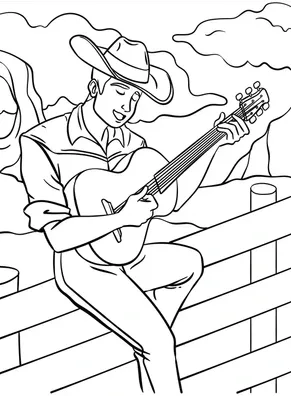 Dibujos para colorear e imprimir Guitar