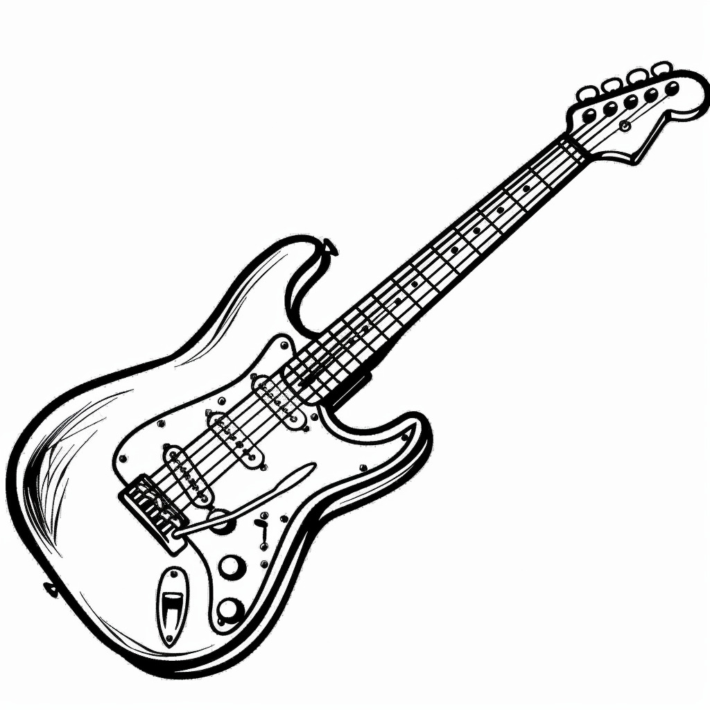 Dibujos para colorear e imprimir Guitar