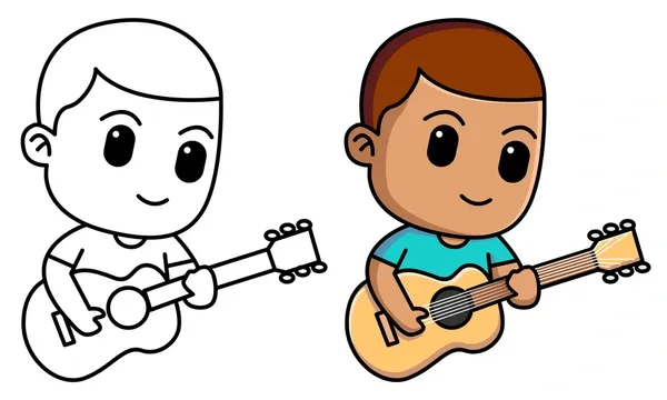 Dibujos para colorear e imprimir Guitar