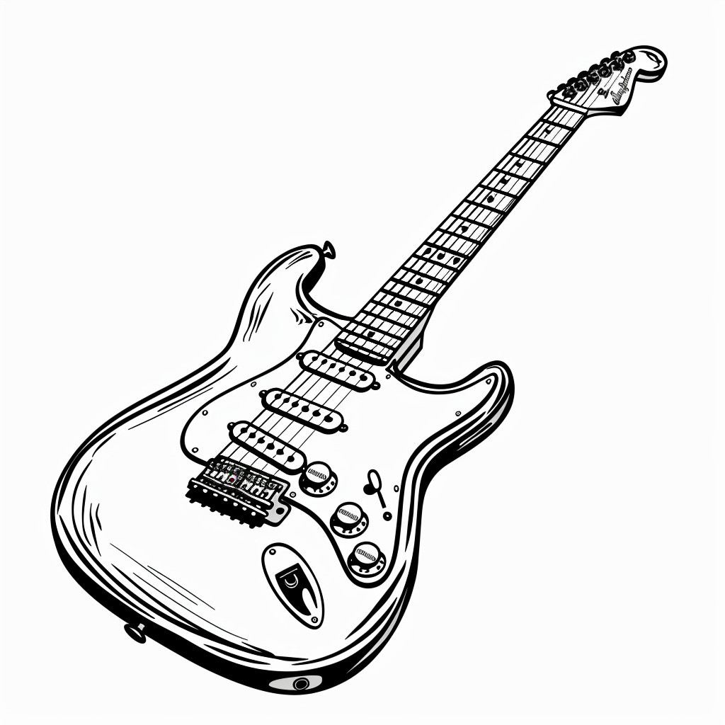 Dibujos para colorear e imprimir Guitar