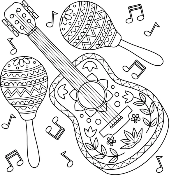 Dibujos para colorear e imprimir Guitar