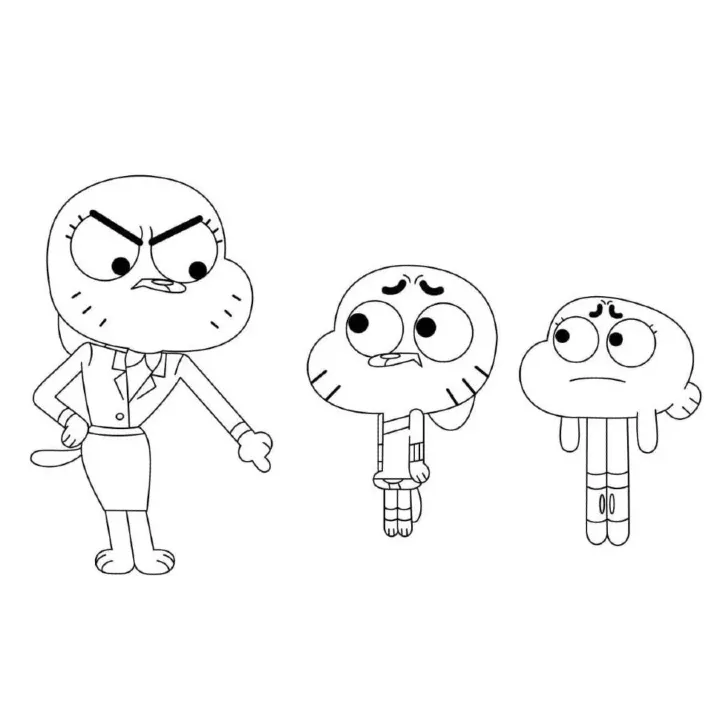 Dibujos para colorear e imprimir Gumball