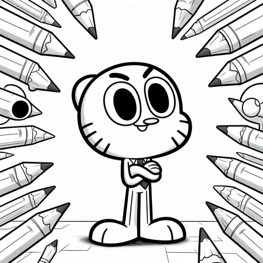 Dibujos para colorear e imprimir Gumball