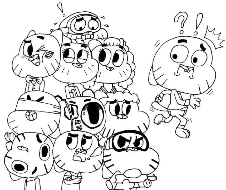 Dibujos para colorear e imprimir Gumball