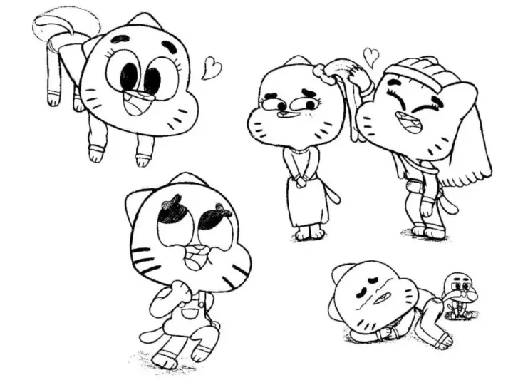 Dibujos para colorear e imprimir Gumball