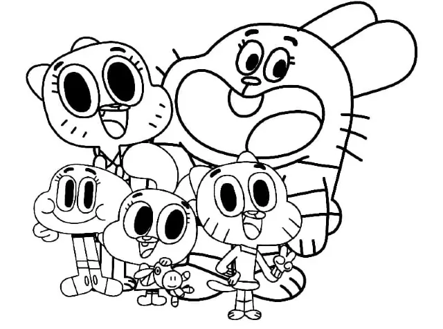 Dibujos para colorear e imprimir Gumball