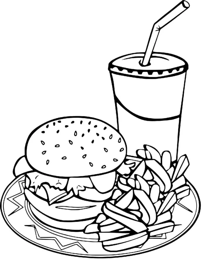 Dibujos para colorear e imprimir Hamburger