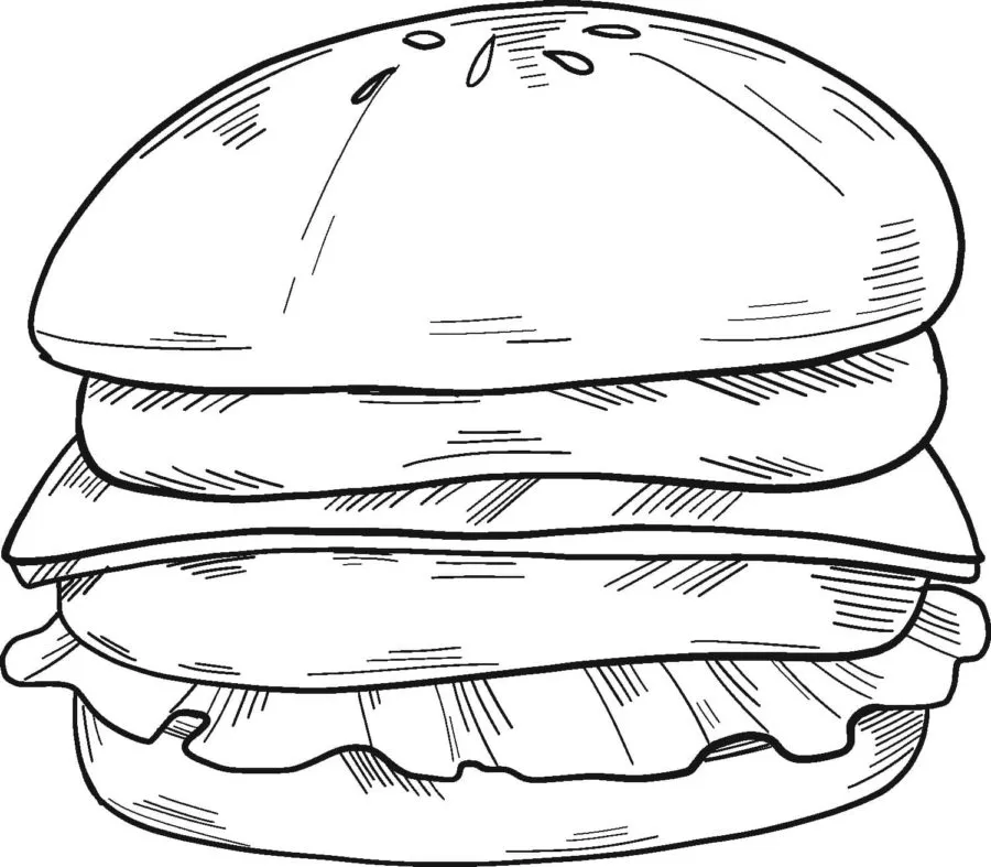 Dibujos para colorear e imprimir Hamburger