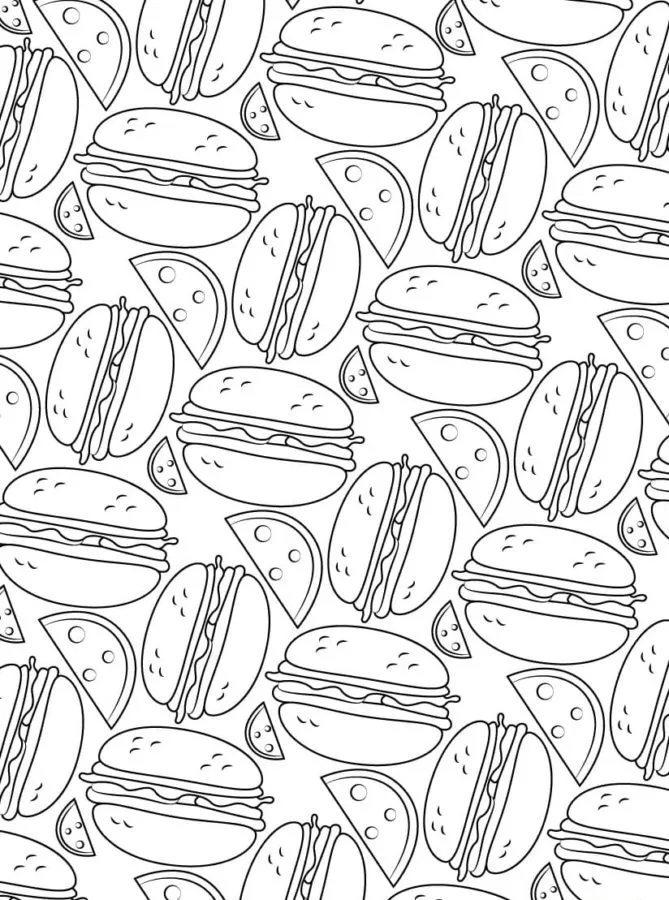 Dibujos para colorear e imprimir Hamburger