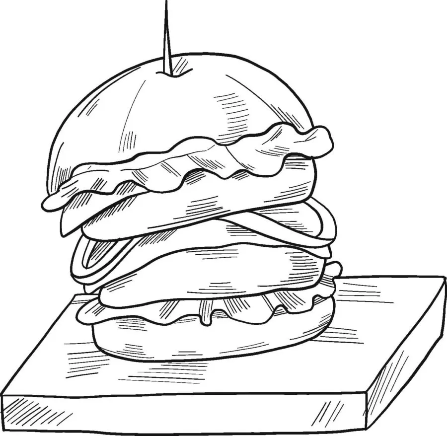 Dibujos para colorear e imprimir Hamburger