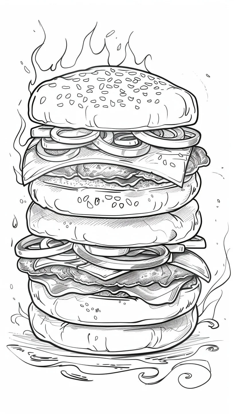 Dibujos para colorear e imprimir Hamburger