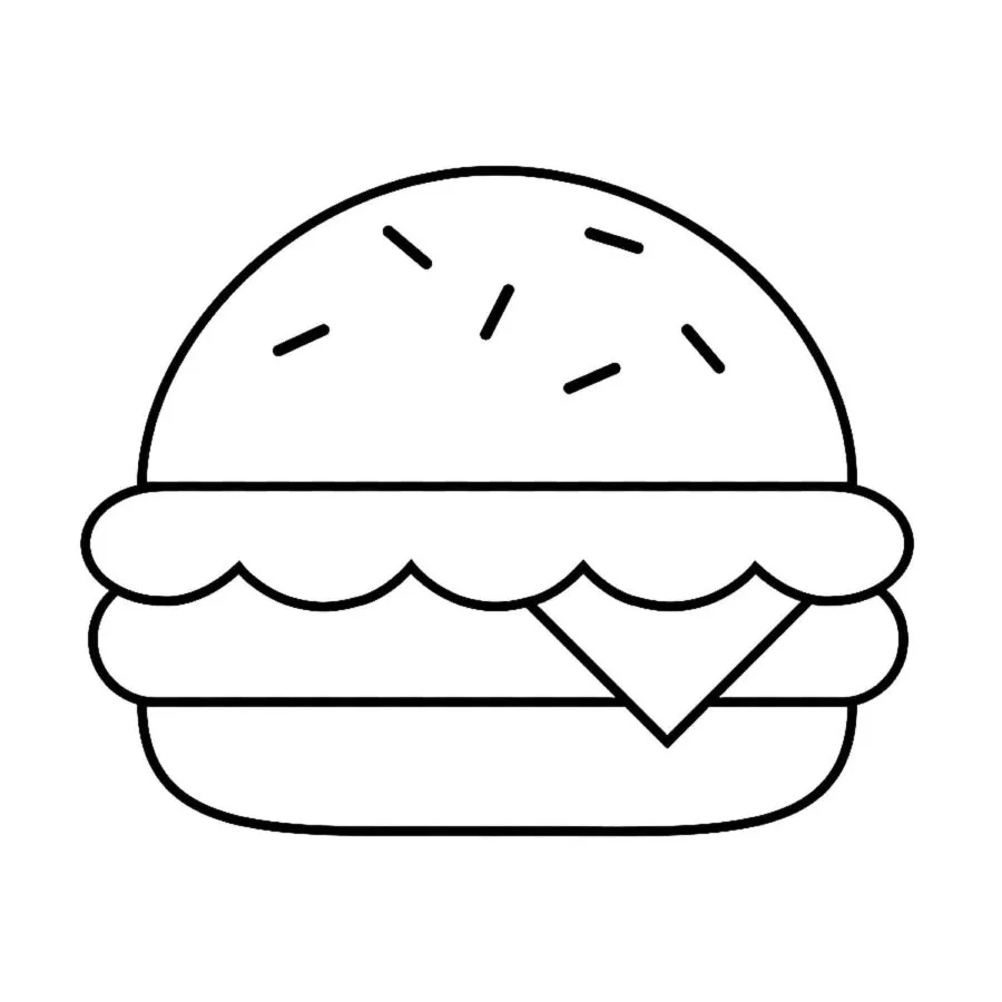 Dibujos para colorear e imprimir Hamburger