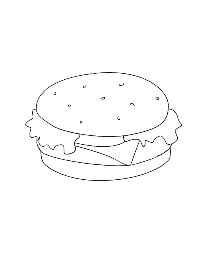 Dibujos para colorear e imprimir Hamburger