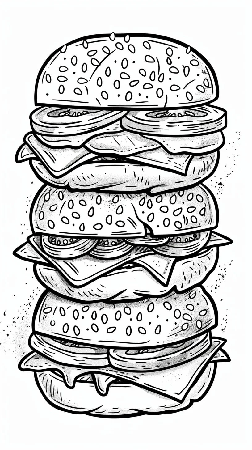 Dibujos para colorear e imprimir Hamburger