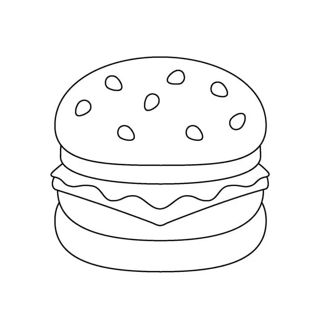 Dibujos para colorear e imprimir Hamburger