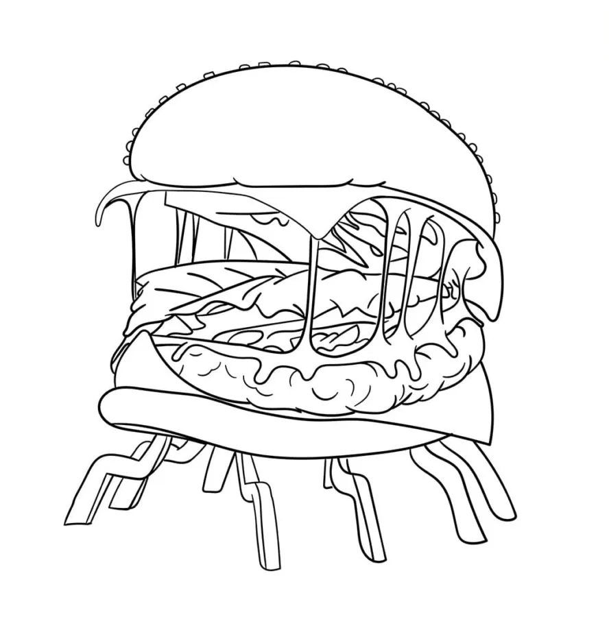 Dibujos para colorear e imprimir Hamburger