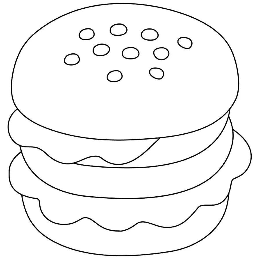 Dibujos para colorear e imprimir Hamburger