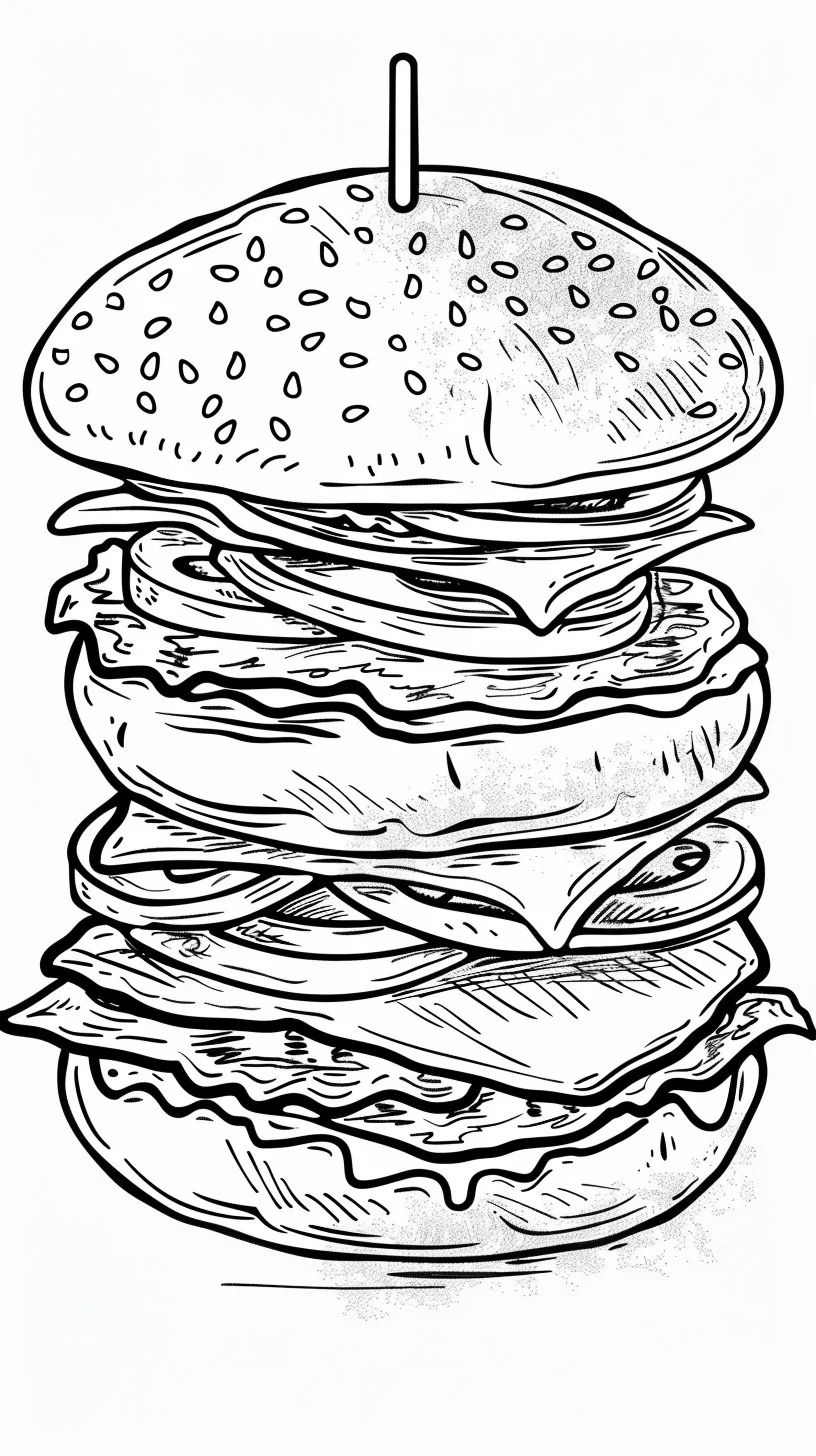 Dibujos para colorear e imprimir Hamburger